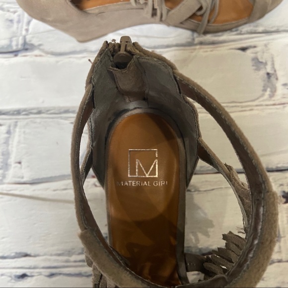 Material Girl Demi-Wedge Fringe Sandals - Picture 4 of 7